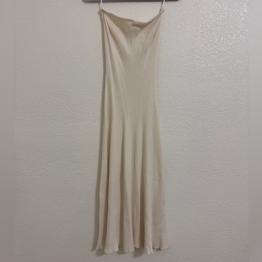 H&M Strapless Cream Dress